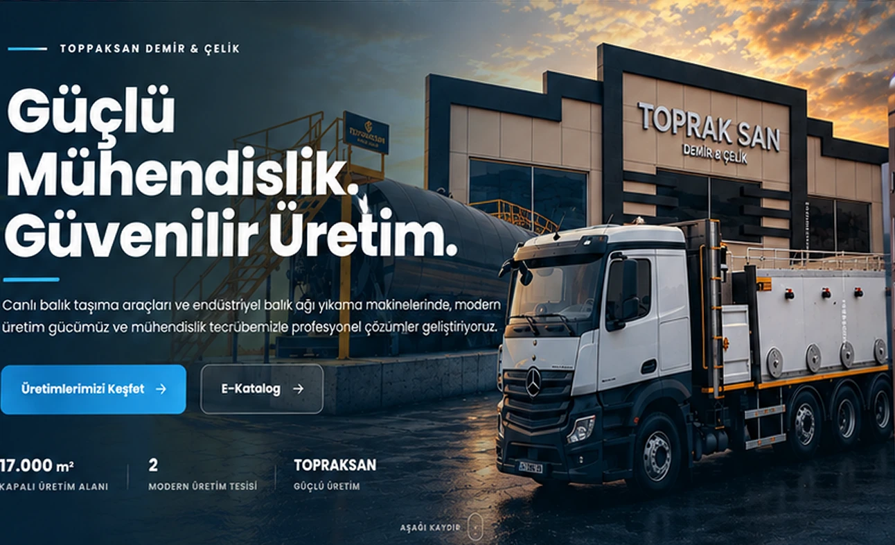Topraksan web sitesi — Güçlü Mühendislik. Güvenilir Üretim.