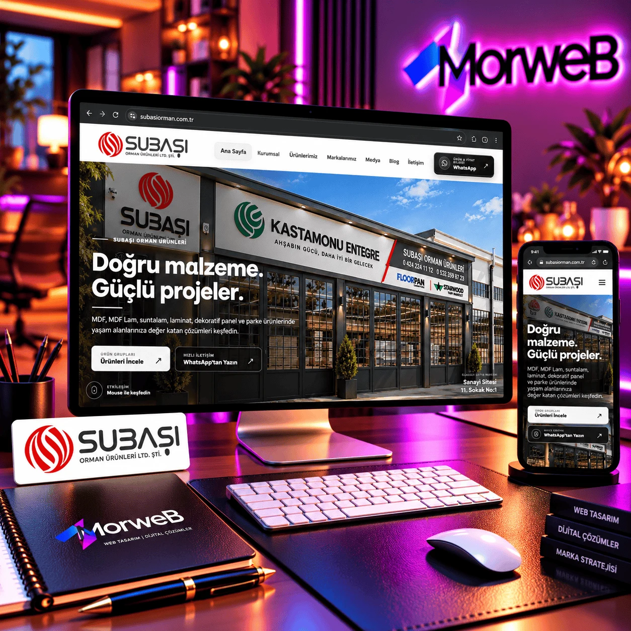 Subaşı Orman Ürünleri web sitesi çalışması
