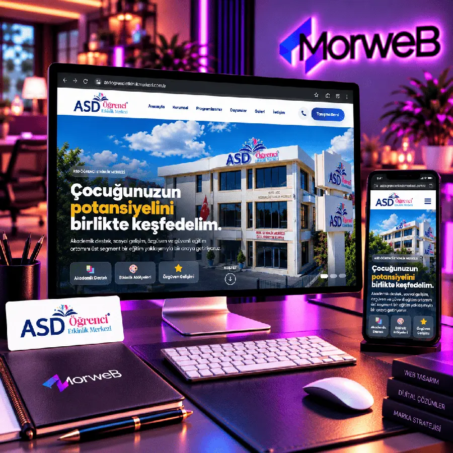 Asd Öğrenci Etkinlik Merkezi MorweB web tasarım mockup